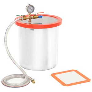 vidaXL Vakuov&aacute; komora nerezov&aacute; ocel 18,9 l