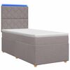 vidaXL Postel boxspring s matrac&iacute; s LED p&aacute;sky Taupe 80 x 200 cm Textil