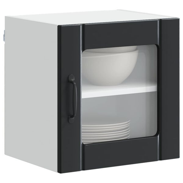 vidaXL Kuchyňsk&aacute; skř&iacute;ň 2 pcs Čern&aacute; 40 x 31 x 40 cm kompozitn&iacute; dřevo