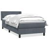 vidaXL Box spring postel s matrac&iacute; tmavě &scaron;ed&aacute; 80x210 cm samet