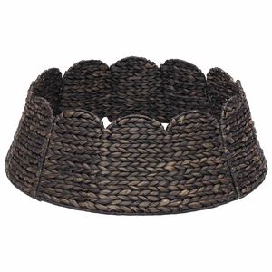 vidaXL V&aacute;nočn&iacute; obojek na stromek Kulat&yacute; Čern&aacute; Průměr 45 x 22 cm