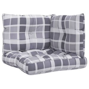 vidaXL Podu&scaron;ky na palety 3 ks &scaron;ed&eacute; k&aacute;rovan&eacute; textil