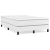 vidaXL R&aacute;m postele s boxspringem b&iacute;l&yacute; 120 x 200 cm uměl&aacute; kůže
