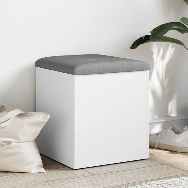 vidaXL &Uacute;ložn&aacute; lavice b&iacute;l&aacute; 42 x 42 x 45 cm, dřevo