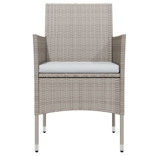 vidaXL 3d&iacute;ln&yacute; zahradn&iacute; j&iacute;deln&iacute; set s podu&scaron;kami b&eacute;žovočern&yacute;