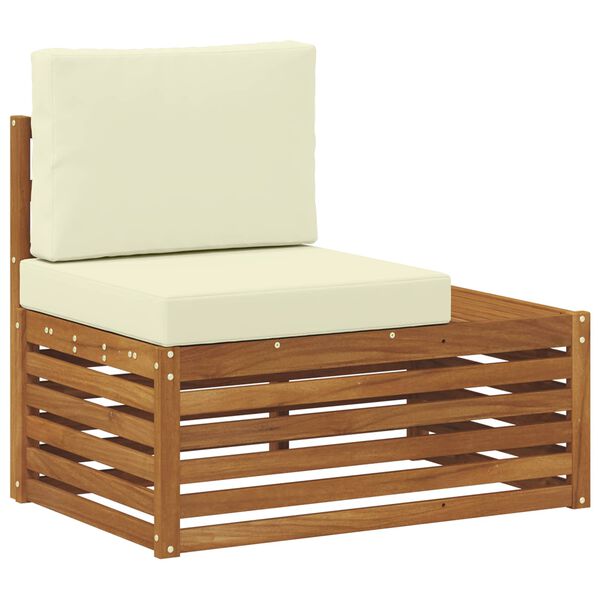 vidaXL Venkovn&iacute; pohovkov&aacute; souprava 3 Kus Přirozen&aacute; a Kr&eacute;mov&aacute;