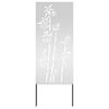 vidaXL Soukrom&iacute; na zahradě Stř&iacute;brn&aacute; 50 x 140 cm Pozinkovan&aacute; ocel