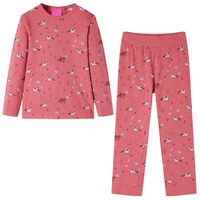 Dětské pyžamo s dlouhým rukávem starorůžové 92
