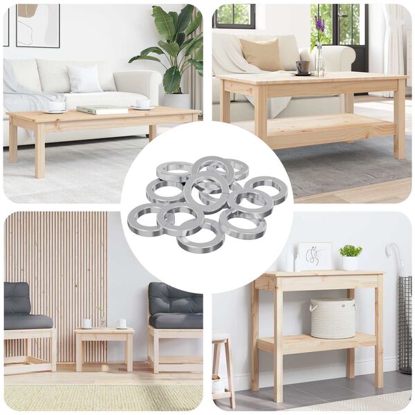 vidaXL Jarn&iacute; washer 12 pcs B&iacute;l&aacute; 13 x 1 mm Železo