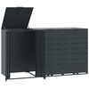 vidaXL Box na 3 popelnice antracitov&yacute; 207 x 79 x 117 cm ocel