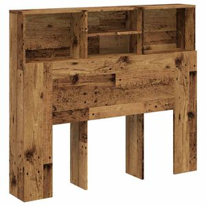 vidaXL Čelo postele s &uacute;ložn&yacute;m prostorem old wood 120 x 19 x 103,5 cm