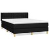 vidaXL Box spring postel s matrac&iacute; čern&aacute; 140 x 190 cm textil
