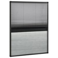 vidaXL Plisovaná okenní síť proti hmyzu se zástěnou hliník 80 x 100 cm