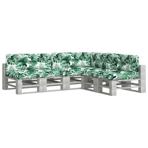 vidaXL Podu&scaron;ky na palety 7 ks vzor listů textil