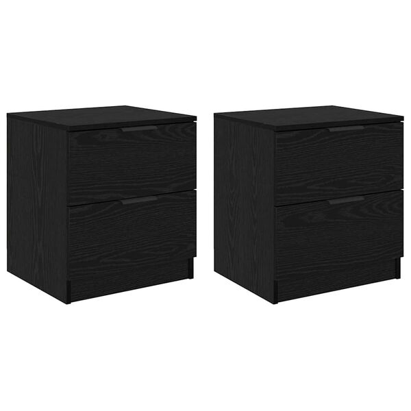vidaXL Nočn&iacute; skř&iacute;ňka 2 pcs Čern&yacute; dub 45 x 39 x 50cm kompozitn&iacute; dřevo