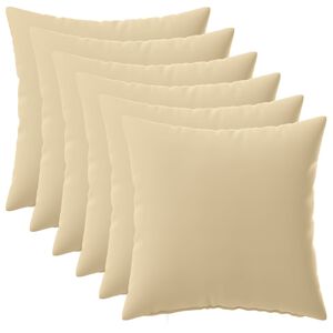 vidaXL Povlak na pol&scaron;t&aacute;ř 6 ks HEERLEN B&eacute;žov&aacute; 30 x 30 cm Polyester