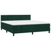 vidaXL Box spring postel s matrac&iacute; tmavě zelen&aacute; 160x200 cm samet