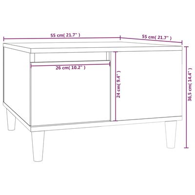 vidaXL Konferenční stolek betonově šedý 55x55x36,5 cm kompozitní dřevo