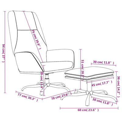 vidaXL Relaxační křeslo se stoličkou hnědé tkanina z mikrovlákna