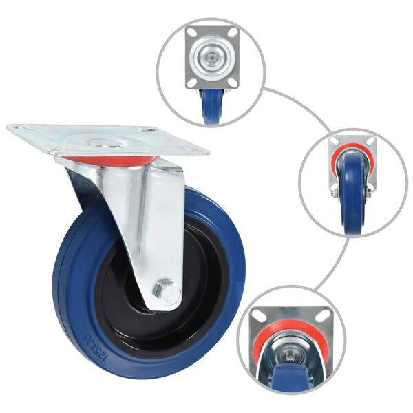 vidaXL Otočn&aacute; kolečka 4 ks 125 mm