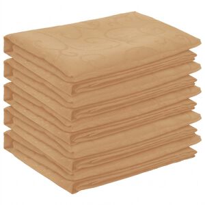 vidaXL Ubrousek na stůl 5 ks Obd&eacute;ln&iacute;kov&yacute; B&eacute;žov&aacute; 140 x 200 cm