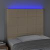 vidaXL Čelo postele s LED kr&eacute;mov&eacute; 80x5x118/128 cm textil
