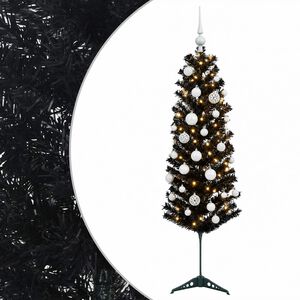 vidaXL &Scaron;t&iacute;hl&yacute; uměl&yacute; v&aacute;nočn&iacute; stromek s v&aacute;nočn&iacute;mi koulemi 150 cm 150 LED