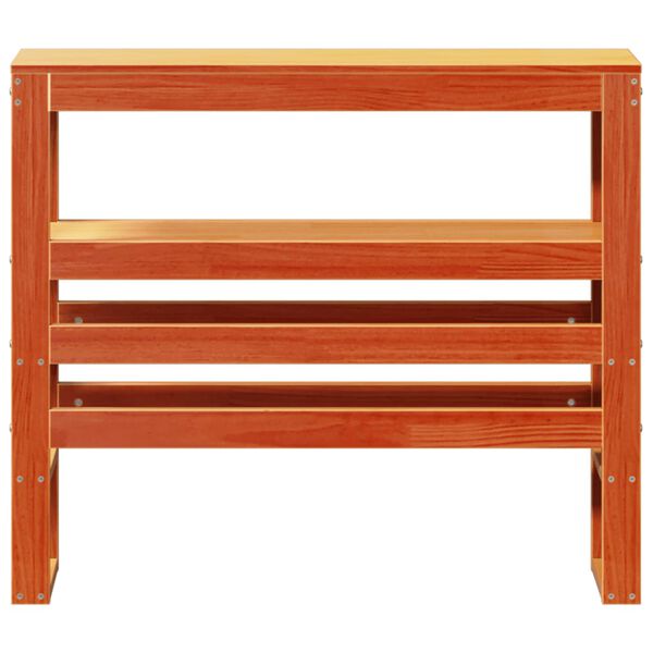 vidaXL Čelo postele s policemi voskově hněd&eacute; 75 cm masivn&iacute; borovice