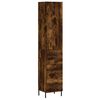 vidaXL Skř&iacute;ň highboard kouřov&yacute; dub 34,5 x 34 x 180 cm kompozitn&iacute; dřevo
