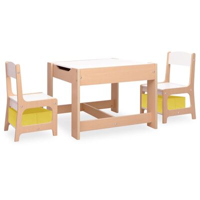 vidaXL Dětský stůl se 2 židlemi MDF