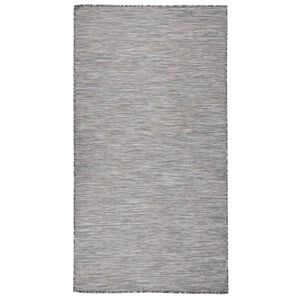 vidaXL Venkovn&iacute; hladce tkan&yacute; koberec 80 x 150 cm hněd&yacute; a modr&yacute;