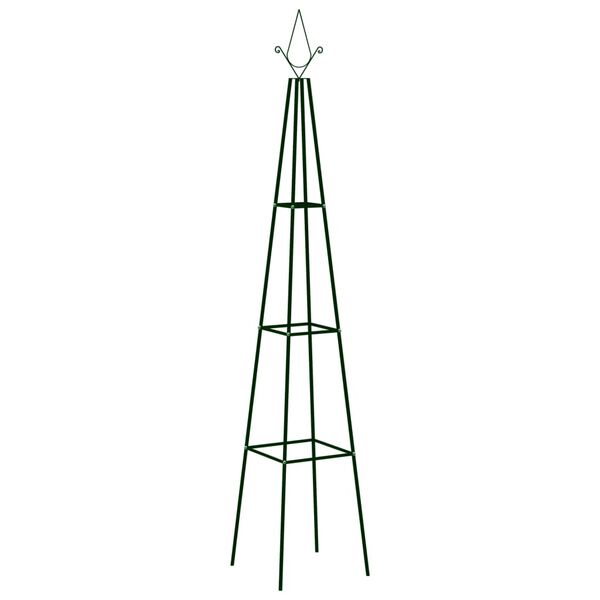 vidaXL Opory na pnoucí rostliny 2 ks tmavě zelené 35x35x195 cm železo