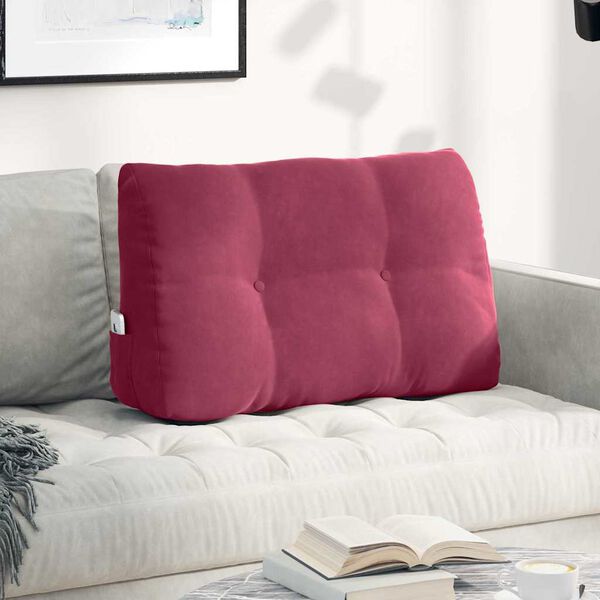 vidaXL Pol&scaron;t&aacute;ř na z&aacute;da V&iacute;no Červen&eacute; 80 x 24 x 50 cm samet