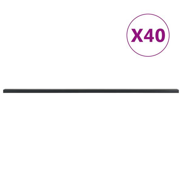 vidaXL Plotov&eacute; sloupky 40 ks &scaron;ed&eacute; 240 cm ocel