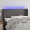 vidaXL Čelo postele s LED &scaron;ed&eacute; 83 x 16 x 78/88 cm uměl&aacute; kůže
