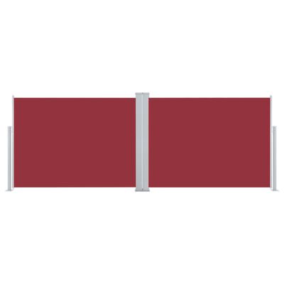 vidaXL Zatahovací boční markýza / zástěna červená 120 x 1000 cm