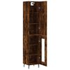 vidaXL Skř&iacute;ň highboard kouřov&yacute; dub 34,5 x 34 x 180 cm kompozitn&iacute; dřevo