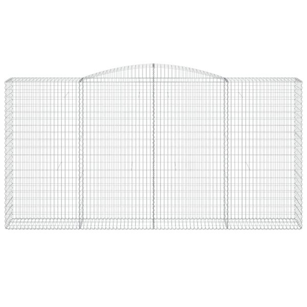 vidaXL Klenut&eacute; gabionov&eacute; ko&scaron;e 2 ks 400x50x200/220cm pozinkovan&eacute; železo