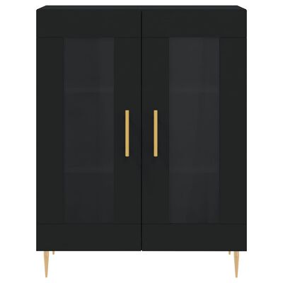 vidaXL Příborník černý 69,5 x 34 x 90 cm kompozitní dřevo