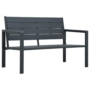 vidaXL Zahradn&iacute; lavice 120 cm HDPE &scaron;ed&aacute; dřevěn&yacute; vzhled
