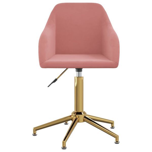 vidaXL Otočn&eacute; j&iacute;deln&iacute; židle 2 ks růžov&eacute; samet