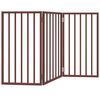 vidaXL Z&aacute;brana pro psy skl&aacute;dac&iacute; 3 panely hněd&aacute; 150 cm topolov&eacute; dřevo