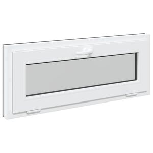 vidaXL Okeno do suter&eacute;nu RISOR 110 x 40 cm PVC a sklo Antracitov&aacute;