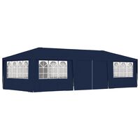 vidaXL Profesionální party stan s bočnicemi 4 x 9 m modrý 90 g/m²