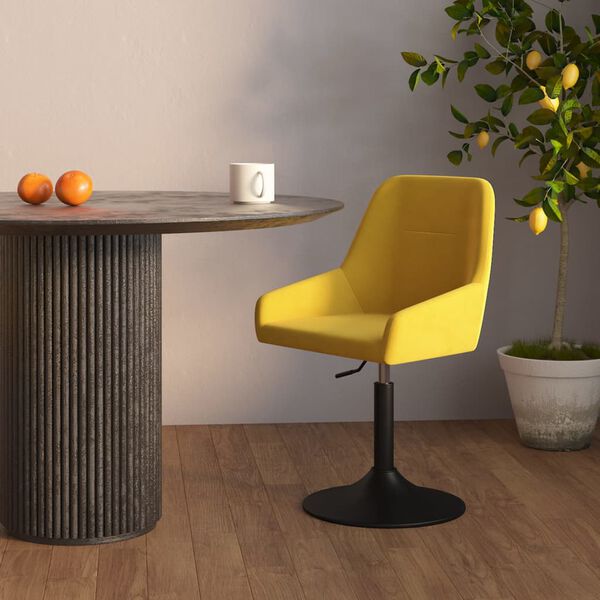 vidaXL Barov&aacute; židle hořčicově žlut&aacute; samet