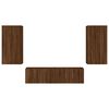 vidaXL 4d&iacute;ln&aacute; ob&yacute;vac&iacute; stěna s LED hněd&yacute; dub kompozitn&iacute; dřevo