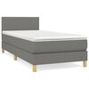 vidaXL Box spring postel s matrac&iacute; tmavě &scaron;ed&aacute; 90x190 cm textil