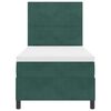 vidaXL Postel s boxspringem s matrac&iacute; Tmavě zelen&aacute; 90 x 190 cm textil