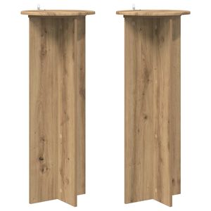 vidaXL Stojan na rostliny 2 ks Dub artisan &Oslash;40 x 100 cm