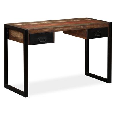 vidaXL Psací stůl s 2 zásuvkami masivní recyklované dřevo 120x50x76 cm